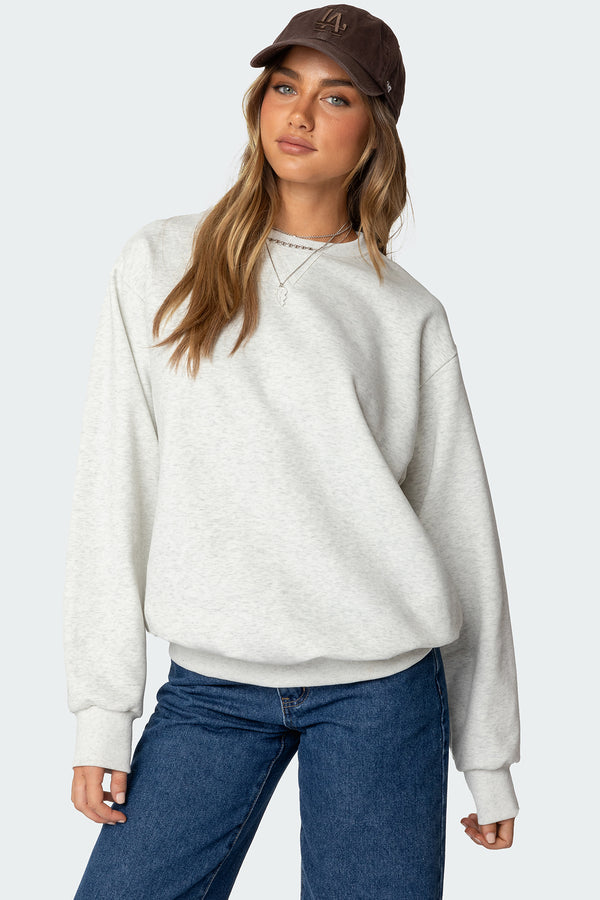 edikted Laurey Oversized Sweatshirt gray melange