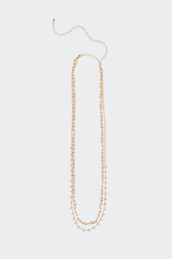 Edikted Layered Pearl Belly Chain Gold