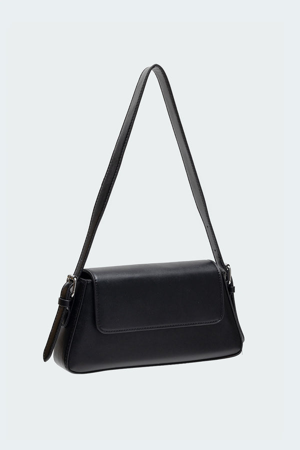 Edikted Leia Faux Leather Shoulder Bag Black