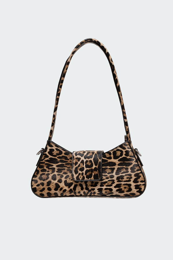 Edikted Leopard Printed Shoulder Bag Brown