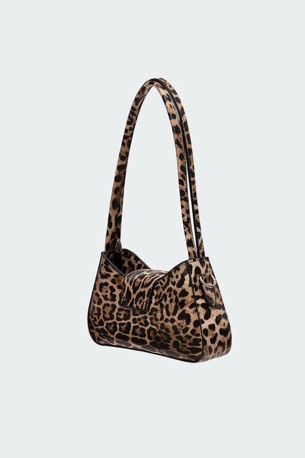 Edikted Leopard Printed Shoulder Bag Brown