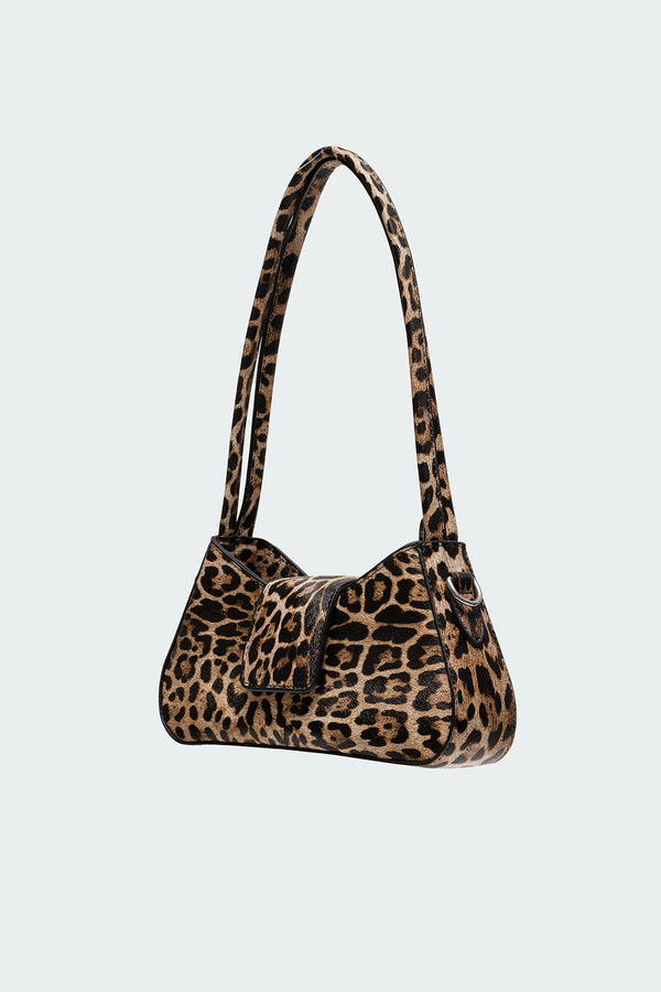 Edikted Leopard Printed Shoulder Bag Brown
