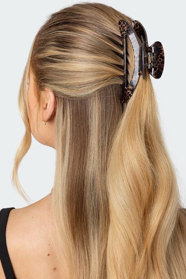 edikted Leopard Spot Claw Clip leopard