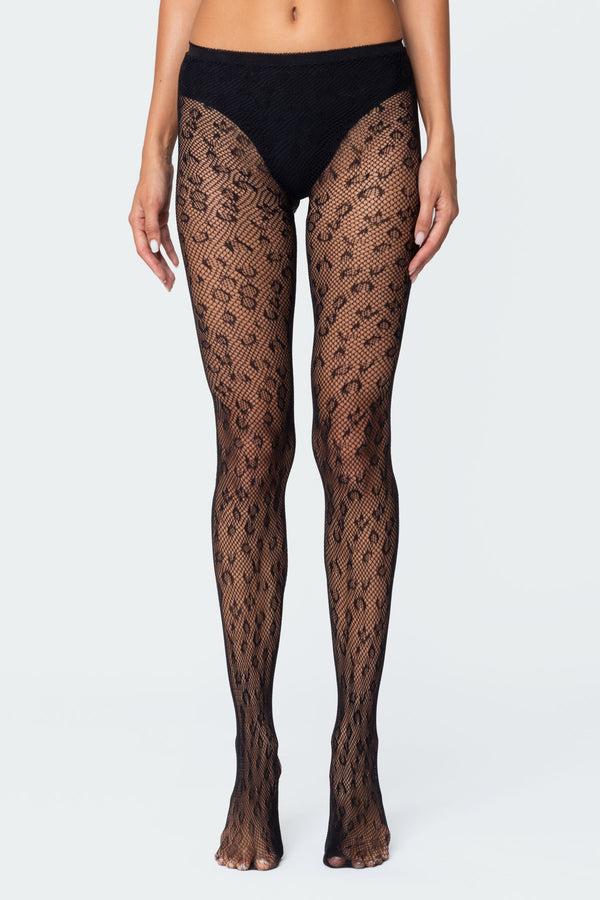 edikted Leopard Tights black
