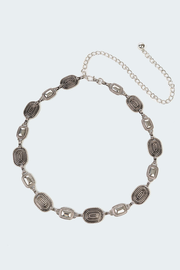 Edikted Level Up Charm Belt Silver