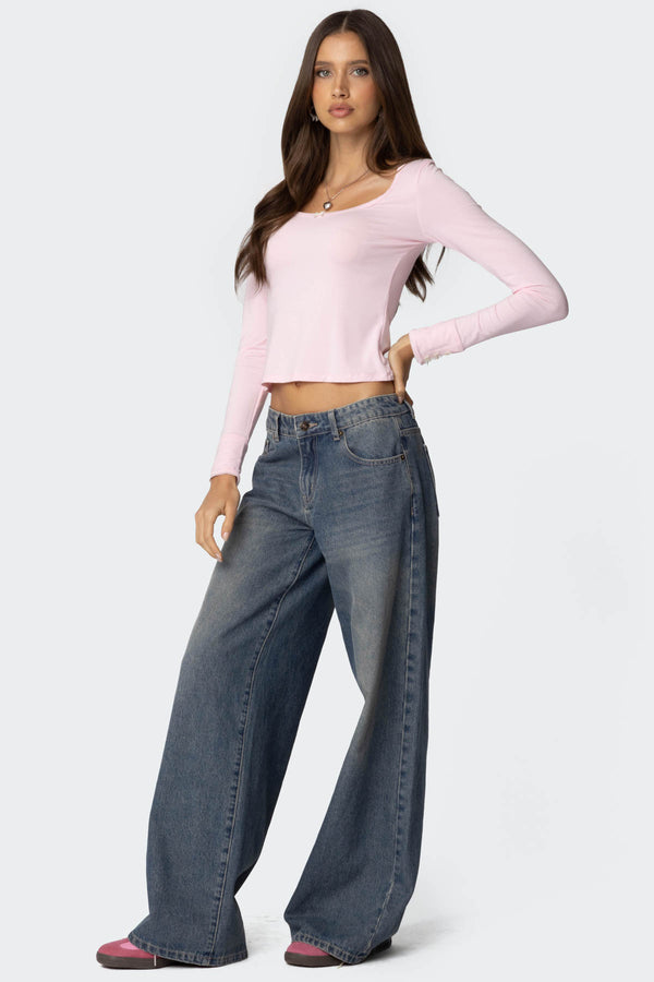 Edikted Lolo Bow Top Pink