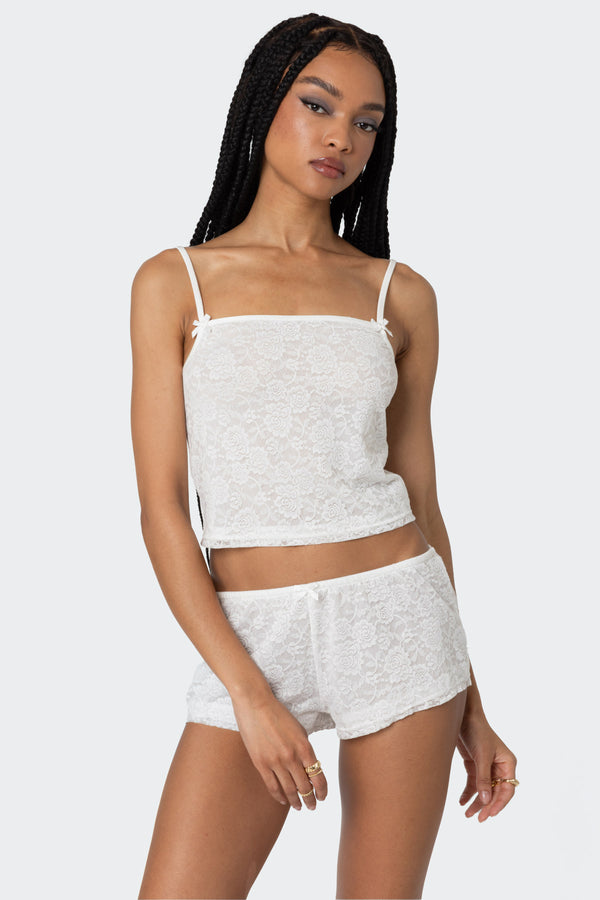 edikted Love Lace Tank Top white
