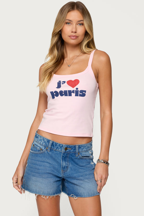 edikted Love Paris Tank Top light pink