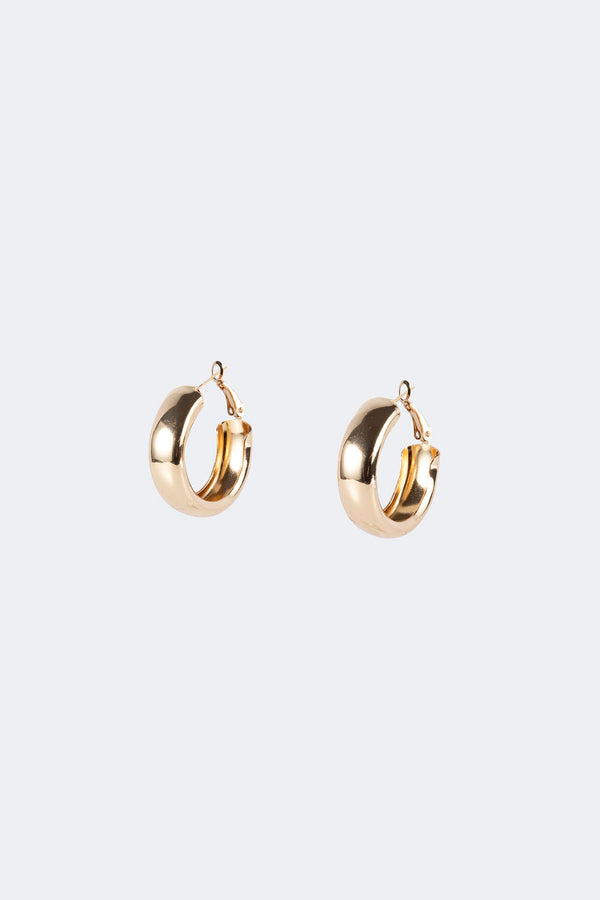 Edikted Lux Wide Hoop Earrings Gold