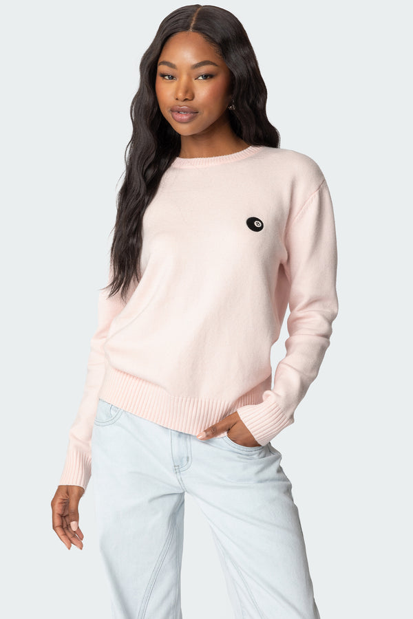 edikted Magic 8 Sweater light pink