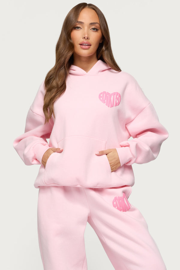 Edikted Major Love Edikted Hoodie Light Pink