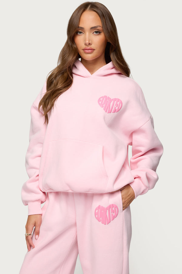 Edikted Major Love Edikted Hoodie Light Pink