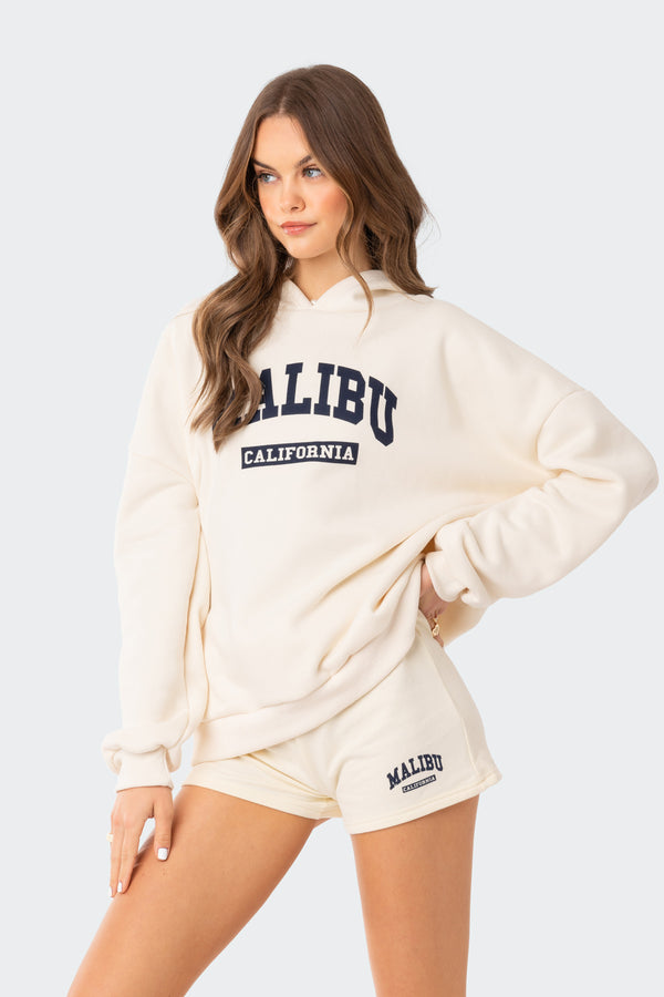 Edikted Malibu High Hoodie Cream