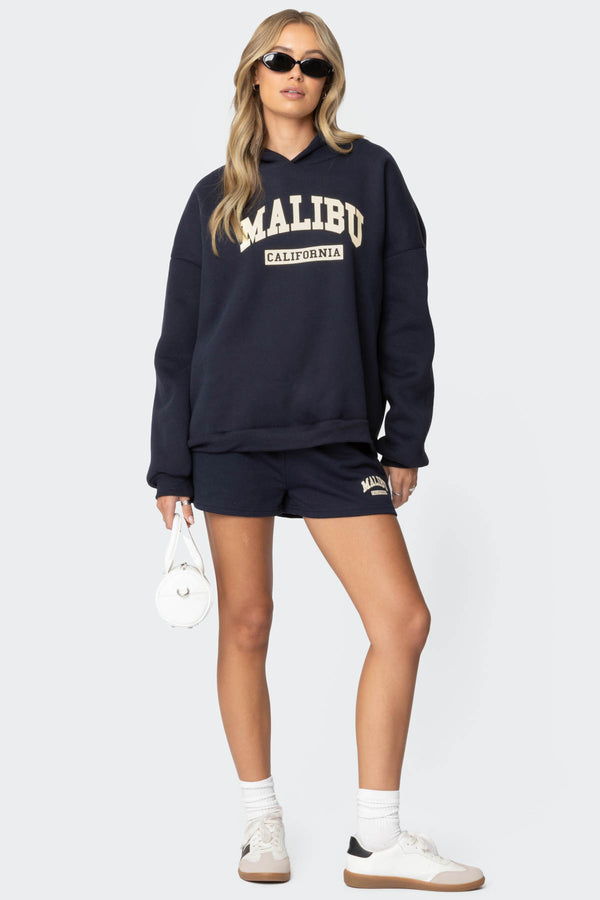 Edikted Malibu High Hoodie Navy
