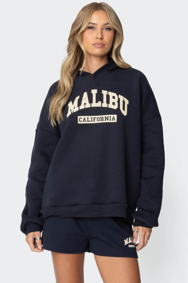 edikted Malibu High Hoodie navy
