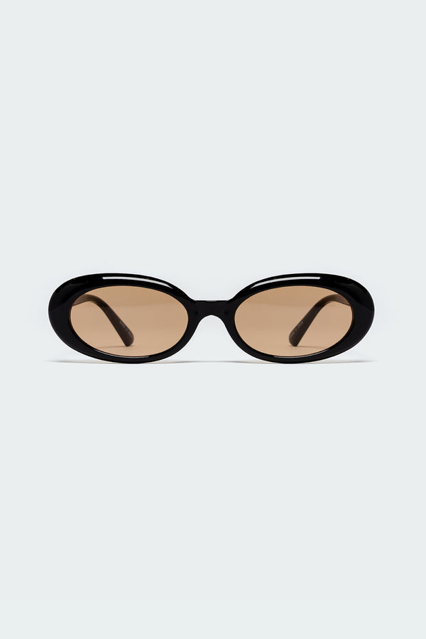 Edikted Mani Oval Sunglasses Black