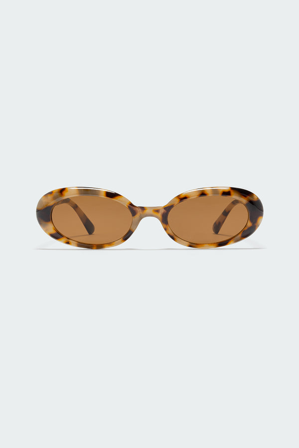 Edikted Mani Oval Sunglasses Tortoise