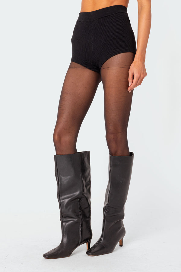 Edikted Marcus Knit Micro Shorts Black