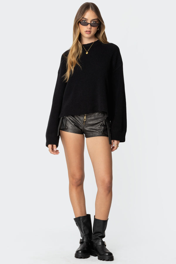Edikted Marleen Oversized Knit Sweater Black