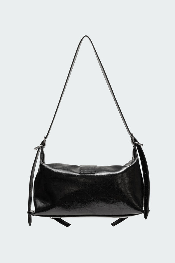Edikted Marlie Faux Leather Shoulder Bag Black