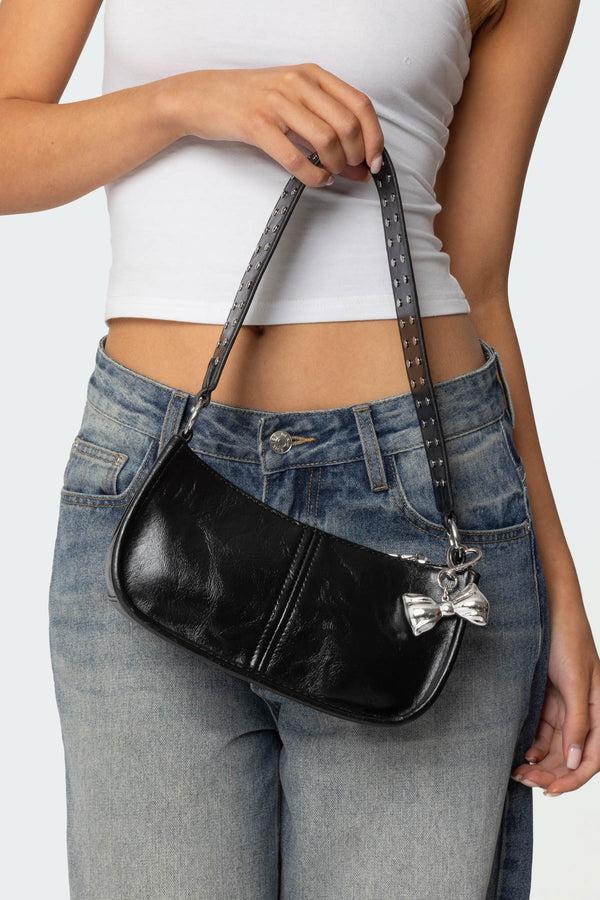 edikted Metal Bow Bag Charm silver