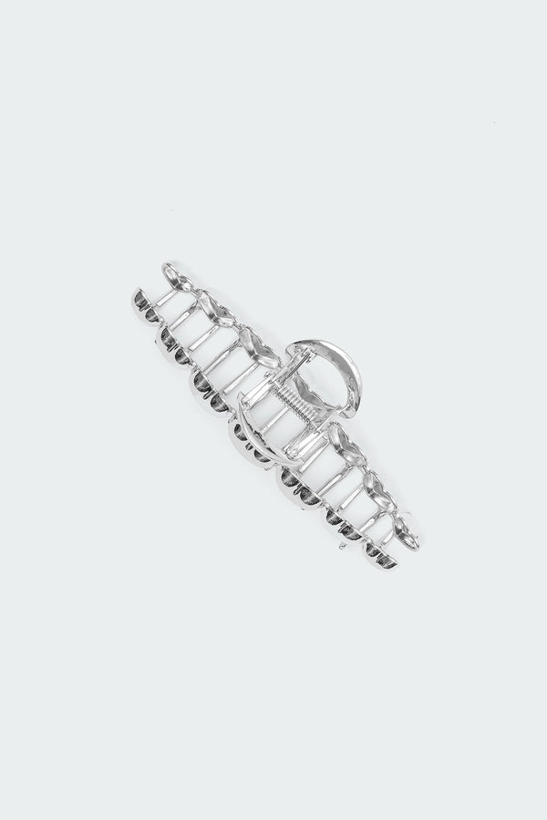 Edikted Metal Heart Claw Clip Silver