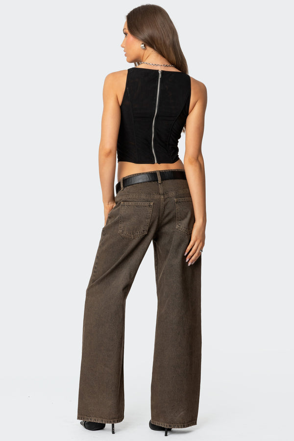 Edikted Miki Grommet Corset Black