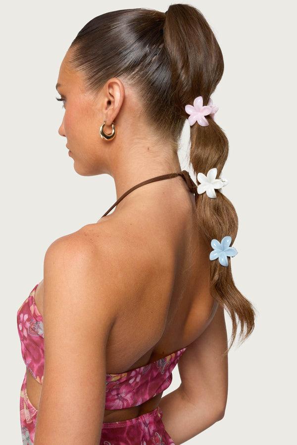 edikted Mini Flower Hair Clip Pack mix