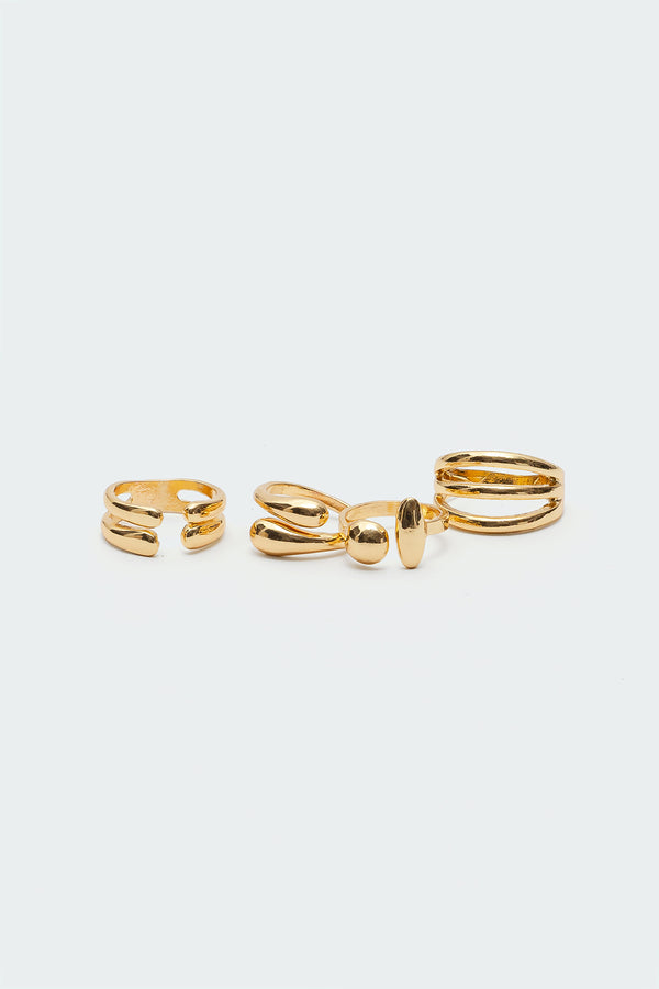 Edikted Mixed Ring Pack Gold