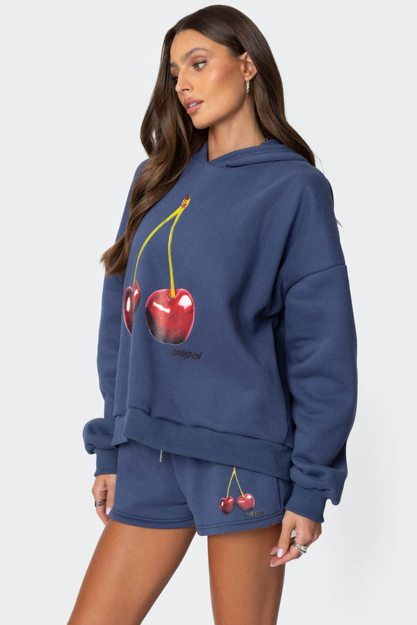 Edikted Mon Cheri Hoodie Blue