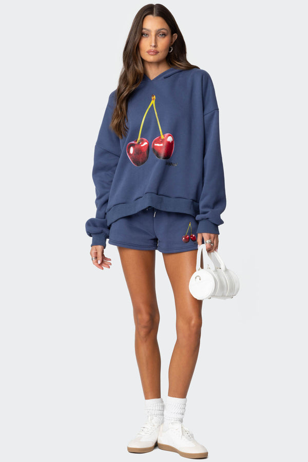 Edikted Mon Cheri Hoodie Blue