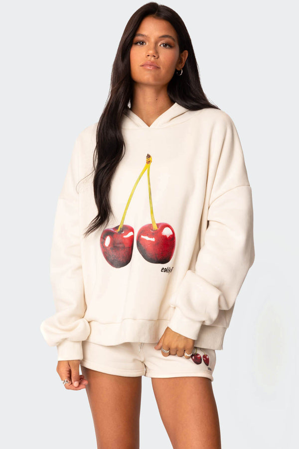 edikted Mon Cheri Hoodie cream