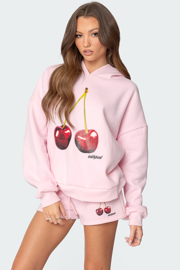 Edikted Mon Cheri Hoodie Light Pink