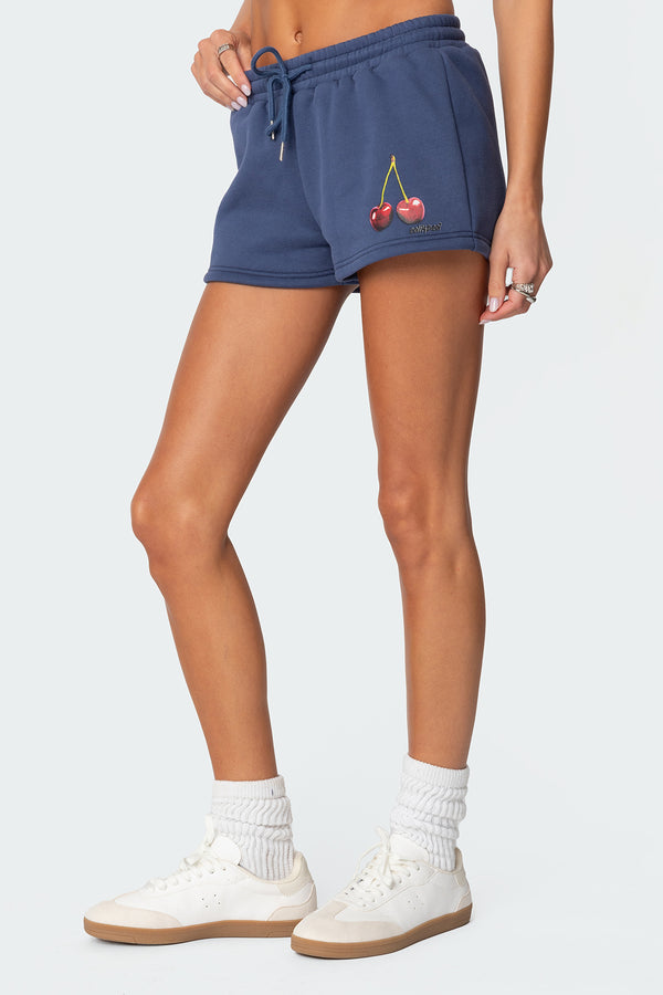 Edikted Mon Cheri Shorts Blue