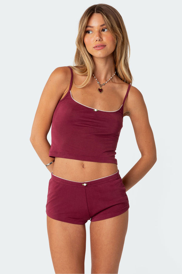 edikted Monroe Tank Top burgundy