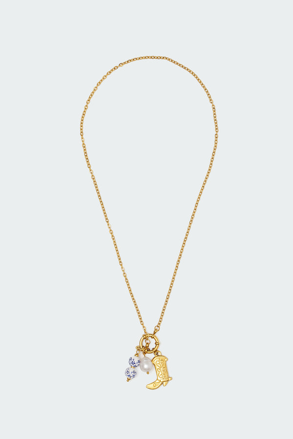 Edikted Multi Charm Necklace Gold