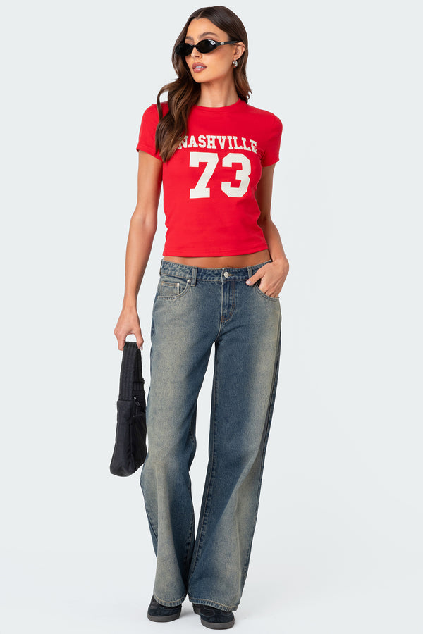 Edikted Nashville T Shirt Red