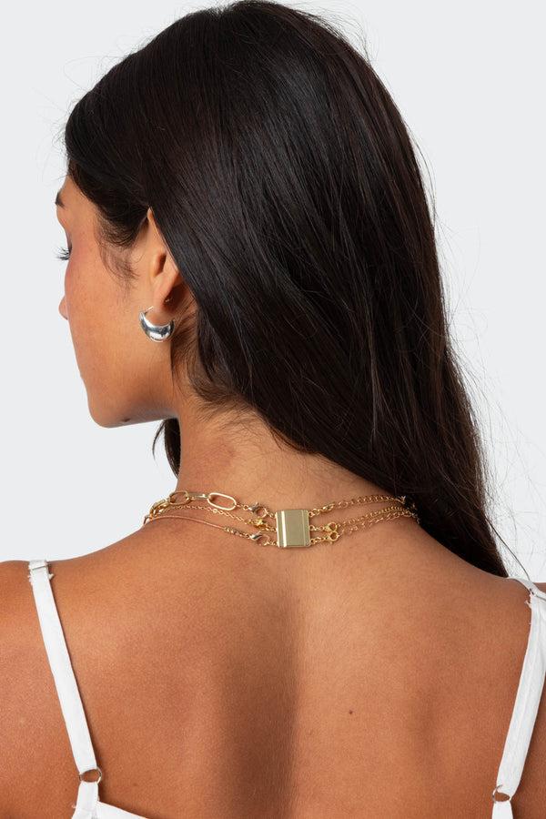 edikted Necklace Layering Clasp gold