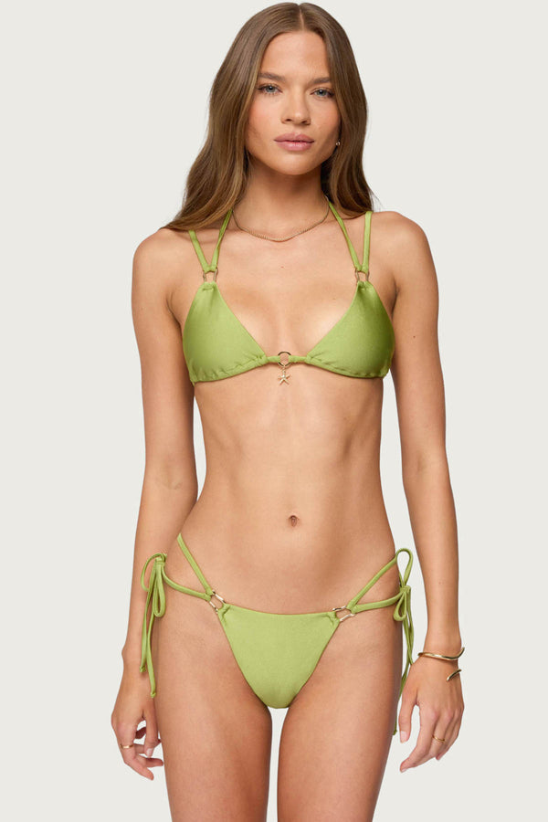 Edikted Neve Triangle Bikini Top Green
