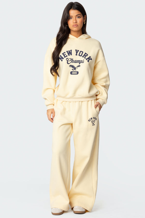 edikted New York Champs Sweatpants yellow