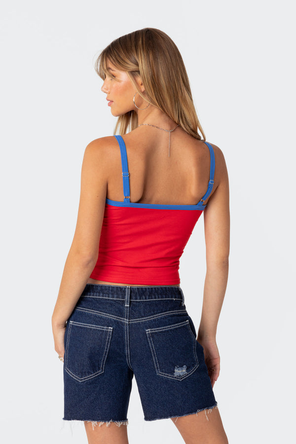 Edikted New York Tank Top Red