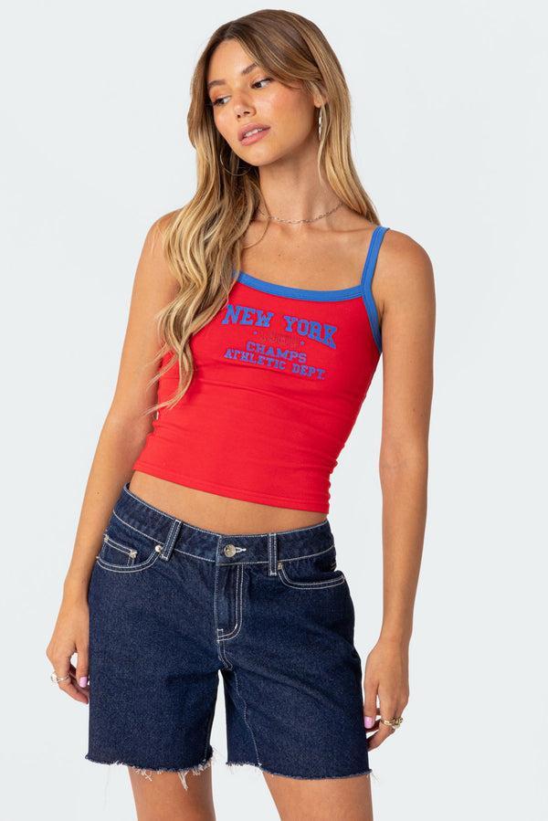 edikted New York Tank Top red