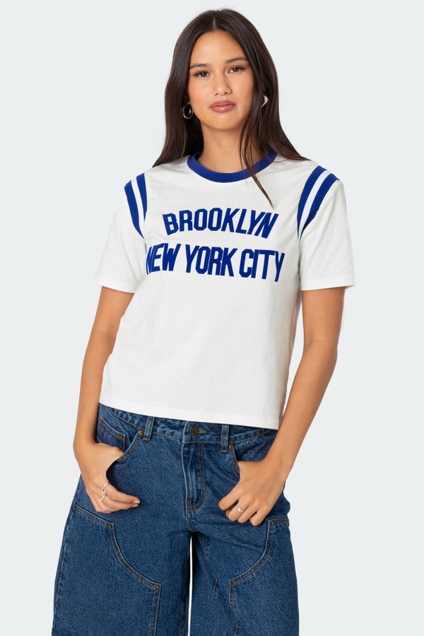 edikted New Yorker T Shirt white