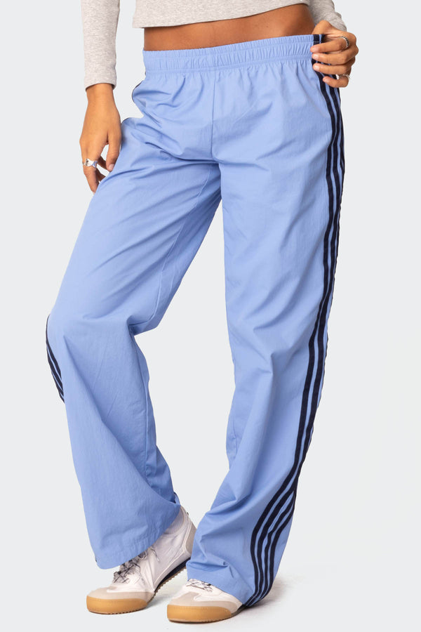 Edikted Nikki Nylon Pants Blue