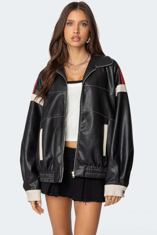 Edikted North Star Faux Leather Jacket Mix