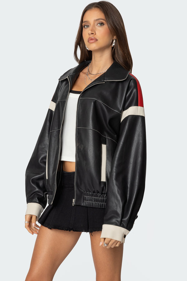Edikted North Star Faux Leather Jacket Mix