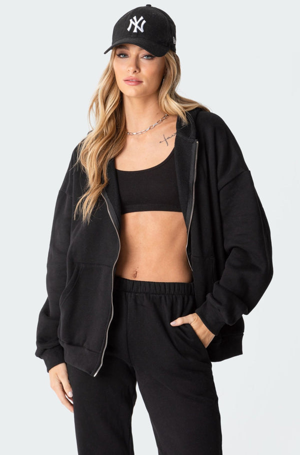 edikted Nova Oversized Hoodie black