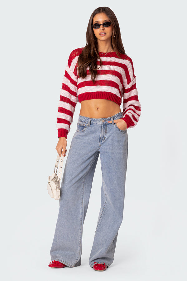 Edikted Novella Oversized Sweater Red