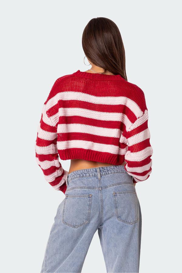 Edikted Novella Oversized Sweater Red