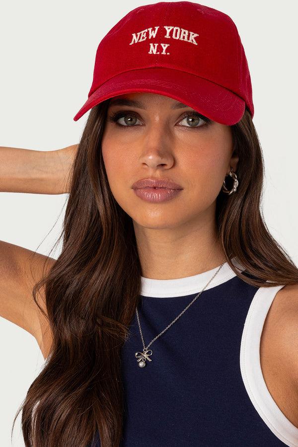 edikted Nyc Baseball Cap red